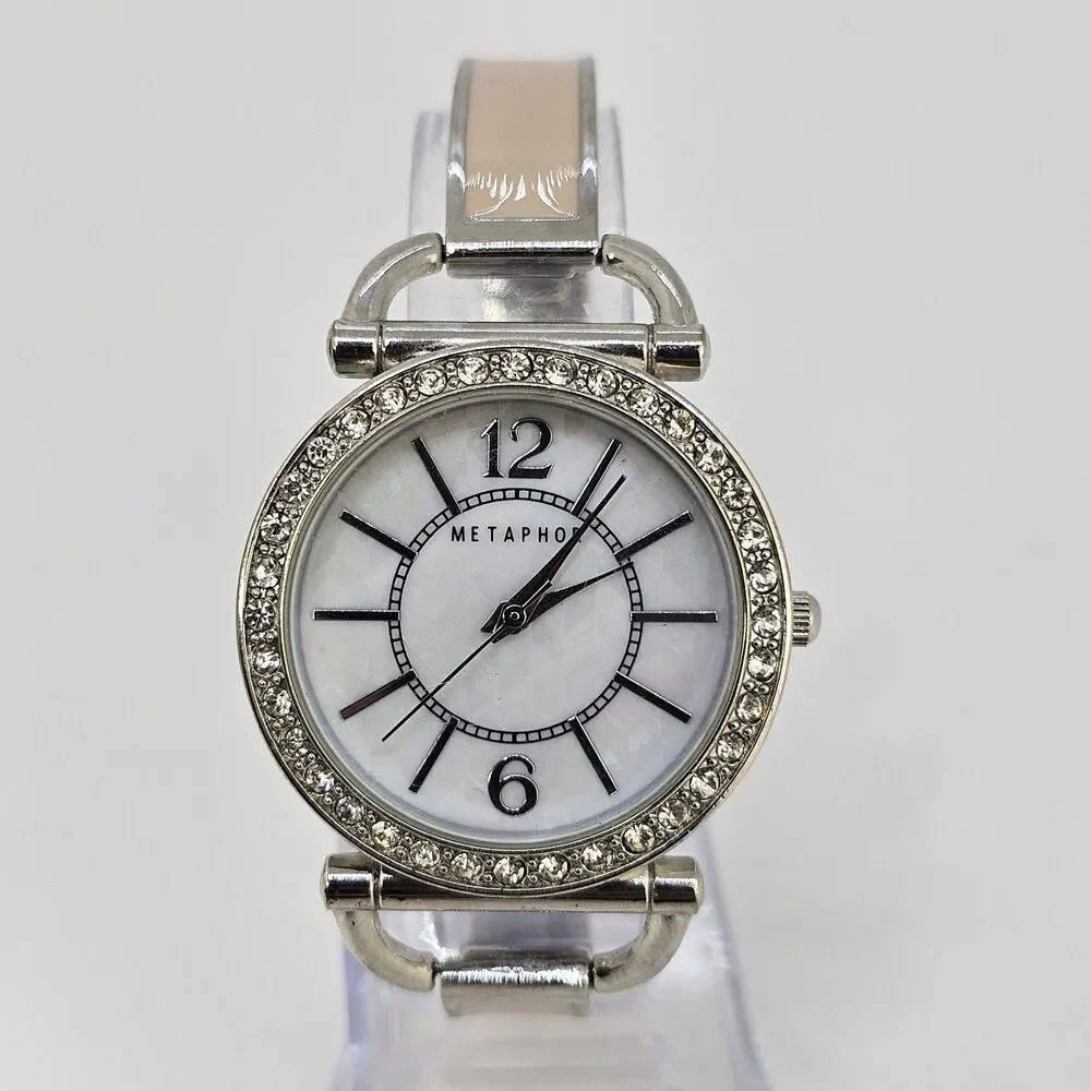 Metaphor Women's Watch 34MM White Dial Cream Bracelet Band‎ 6.5